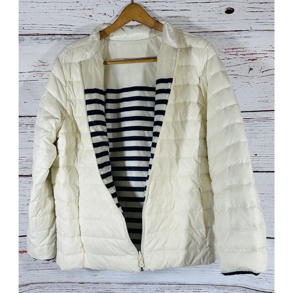 Lands End Reversible Down Packable Puffer Jacket Size 1X (16W - 18W) Warm Pocket - Picture 4 of 10